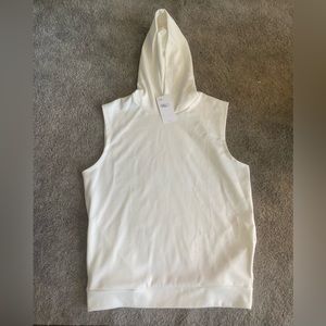 Sleeveless hoodie, sweatshirt with side pockets - XL